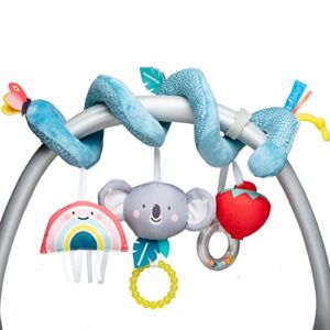 Taf Toys Koala Activity Spiral Baby’s Fun Accessory for Car Seat Crib Cot & Stroller, Hanging Rattling Toys, Newborn Sensory Toy Developmental Toy with a Soother Case Best Gift for 0 3 6 9 12 Months