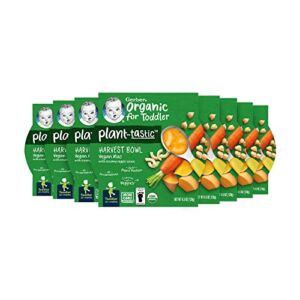 Gerber Organic Baby Food, Toddler, Plant-tastic, Harvest Bowl, Vegan Mac, 4.5 oz (Pack of 8)