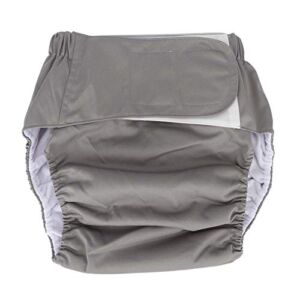 Diapers for Elderly, Washable Adult Diaper Reusable Diaper Pants Reusable and Leakfree Cloth Diaper Adults(Gray)