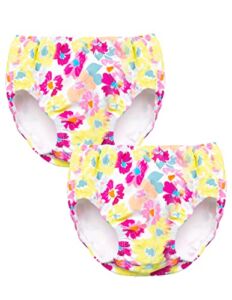 SunBusters Sunwear Girl’s Reusable Swim Diaper 2 Pack, Prettyberry, 3T