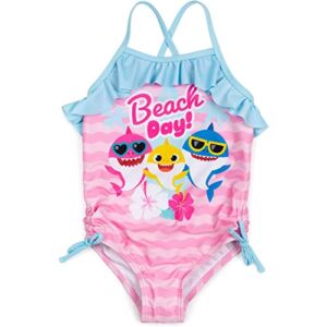 Dreamwave Baby Girl’s Baby Shark Swimwear (Toddler) Blue 4T Toddler