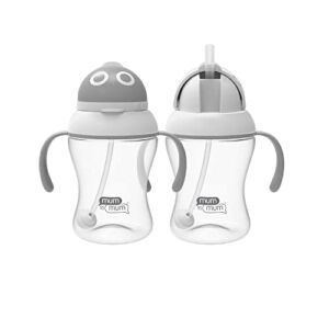 MUM TO MUM Space Robot Straw Cups 8oz, 2 Pack, MM203A