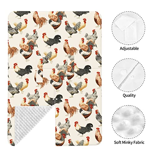 Rooster Farm Car Seat Cover for Babies, Peekaboo Opening Carseat Canopy for Newborn, Multiuse, Mom Nursing Breastfeeding Covers, Minky Blanket for Infant Toddler | The Storepaperoomates Retail Market - Fast Affordable Shopping