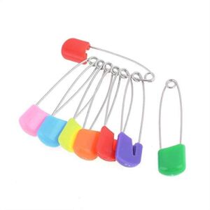 U-M pulabo Baby Safety Pins Reusable Plastic Head Diaper Pins Colorful Safe Secure Pins Randomly Send 7 Pcs Beautiful