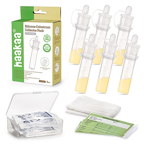 haakaa Manual Breast Pump 4oz/100ml & Colostrum Collectors 4ml/6pk for Breastfeeding Moms New Starter Set | The Storepaperoomates Retail Market - Fast Affordable Shopping