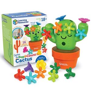 Learning Resources Carlos The Pop & Count Cactus – 16 Pieces, Age 18+ Months Toddler Learning Toys, Preschool Toys, Educational Toys for Kids, Gifts for Boys and Girls