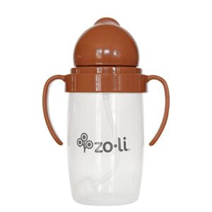 ZoLi BOT 2.0 Weighted Straw Sippy Cup Copper | ZoLi Siliflex Weighted Straw Sippy Cup, BPA free, Baby’s First Straw Sippy, 10 oz, Toddler Straw Cup