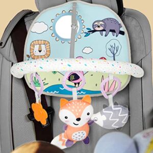 AIPINQI Car Seat Toy for Infants, Rear Car Seat Hanging Toys for Baby, Kick and Play Activity Center for Rear and Forward Facing, Easier Drive for Newborn, Baby’s Travel Companion, Fox