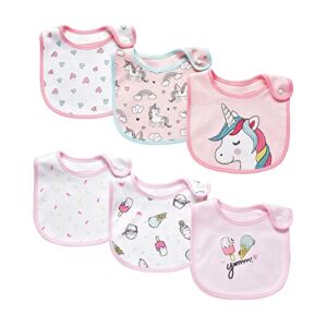 insular Baby Bibs Baby Bandana Drool Bibs 100% Cotton for Boys Girls Unisex for Teething and Drooling, 6 Pack, Ice cream&Horse