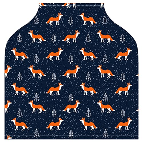 Baby Car Seat Stroller Covers Small Foxes Nursing Cover Breastfeeding Scarf Soft Breathable Stretchy Infant Car Canopy Coverage Carseat Cover for Boys and Girls Multi Use | The Storepaperoomates Retail Market - Fast Affordable Shopping