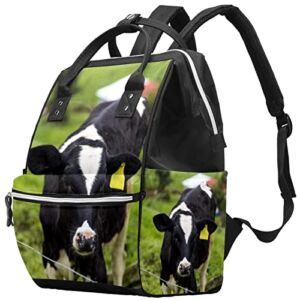 Calf and Young Dairy Cows Diaper Bag Backpack Baby Nappy Changing Bags Multi Function Large Capacity Travel Bag