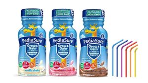 PediaSure Immune Support Kids Protein Shake Vanilla, Strawberry and Chocolate Flavors, 8 Fl Oz 6 Pack