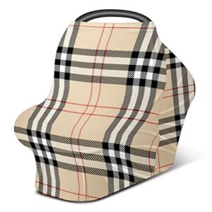 Baby Car Seat Stroller Covers Classic Glen Plaid Nursing Cover Breastfeeding Scarf Soft Breathable Stretchy Coverage Carseat Canopy Cover for Boys and Girls Multi Use for Baby Shower