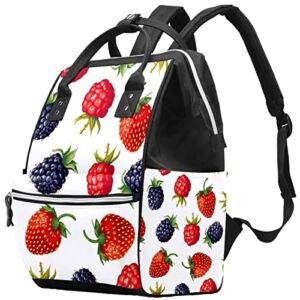 Berries Diaper Bag Backpack Baby Nappy Changing Bags Multi Function Large Capacity Travel Bag
