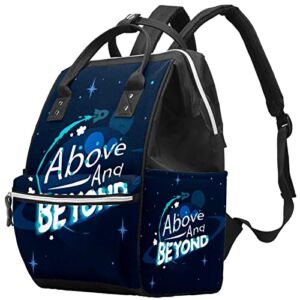Inspirational Lettering Galaxy Diaper Bag Backpack Baby Nappy Changing Bags Multi Function Large Capacity Travel Bag