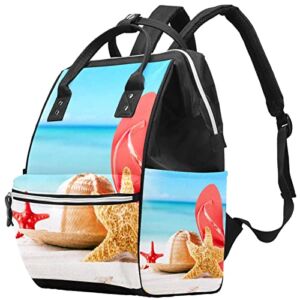 Starfish Beach Summer Diaper Bag Backpack Baby Nappy Changing Bags Multi Function Large Capacity Travel Bag