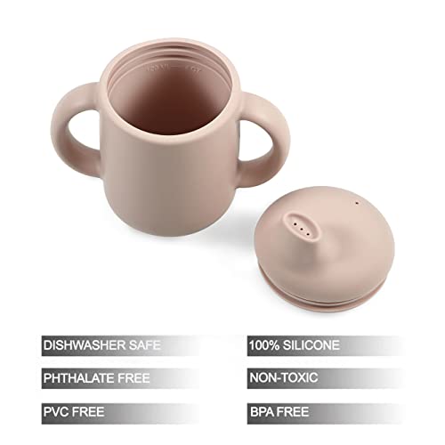 PandaEar 100% Silicone Drinking Training Cup Tiny Cup with Lid for Baby Toddler and Infants, with Easy-Grip Handles for Self-Feeding Training, Drop Proof, Sprill Proof, Microwave & Dishwasher Safe | The Storepaperoomates Retail Market - Fast Affordable Shopping