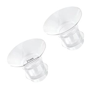 Loveishere 21mm Flange Inserts Compatible with Medela / Willow / TSRETE/ Momcozy S9 S10 S12/ Willow Wearable Cups & Spectra S1 S2, 24mm Breast Pump Shields Reduce Nipple Tunnel Down to 21mm, 2pcs
