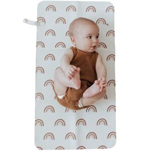 Sunshine and Poppy Vegan Leather Baby Changing Mat – Diaper Changing Mat, Wipeable Changing Pad, Travel Friendly, Portable, Foldable Changing Pad for Babies or Toddlers