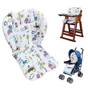 High Chair Pad, High Chair Cushion, Baby Highchair Seat Cover, Soft and Comfortable, Cute Pattern, Light and Breathable, Baby Sits More Comfortable (Jungle Animal Pattern)