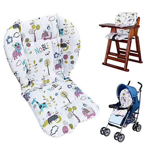 High Chair Pad, High Chair Cushion, Baby Highchair Seat Cover, Soft and Comfortable, Cute Pattern, Light and Breathable, Baby Sits More Comfortable (Jungle Animal Pattern) | The Storepaperoomates Retail Market - Fast Affordable Shopping