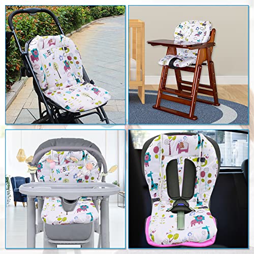High Chair Pad, High Chair Cushion, Baby Highchair Seat Cover, Soft and Comfortable, Cute Pattern, Light and Breathable, Baby Sits More Comfortable (Jungle Animal Pattern) | The Storepaperoomates Retail Market - Fast Affordable Shopping