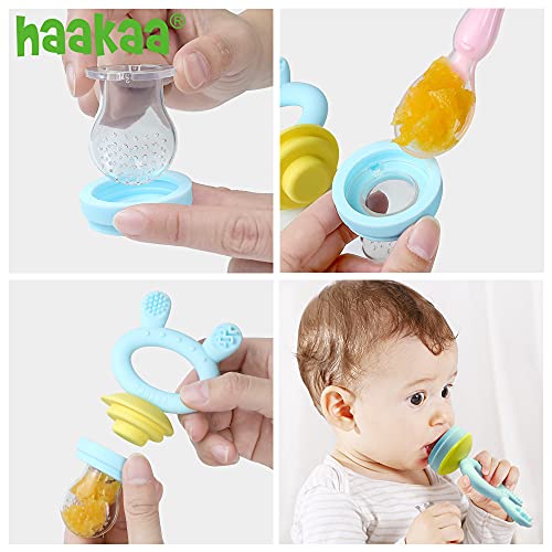 Haakaa Silicone Replacement Pouch for Baby Fruit Food Feeder, Food Grade Silicone Feeder Pacifier Sacs, BPA Free (Large Size, 2PCS) | The Storepaperoomates Retail Market - Fast Affordable Shopping