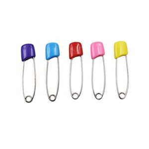 U-M pulabo Safety Pins Multi-Colored Nappy Reusable Plastic Head Infant Diaper 5Pcs Beautiful, Medium