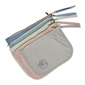 Mother Load – Diaper Bag Organizing Pouches, Small Organizing Bags, 5-Piece Set of Embroidered Diaper Bag Pouches, Vintage Pastels