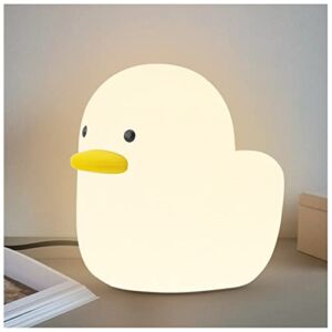 Benson The Duck Light Tubbo Silicone Night Light Nursery Duck Lamp for Baby Adult Kids Room Light Up… (Warm White)