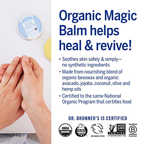 Dr. Bronner’s – Organic Magic Balm (2 oz Variety Pack) Arnica-Menthol & Baby Unscented – Made with Organic Beeswax & Hemp Oil, Moisturizes and Soothes Hands, Face & Body | 2 Count | The Storepaperoomates Retail Market - Fast Affordable Shopping