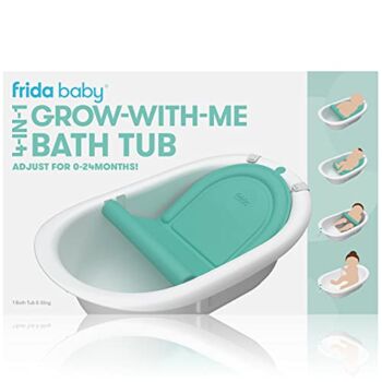 4-in-1 Grow-with-Me Bath Tub by Frida Baby Transforms Infant Bathtub to Toddler Bath Seat with Backrest for Assisted Sitting in Tub | The Storepaperoomates Retail Market - Fast Affordable Shopping