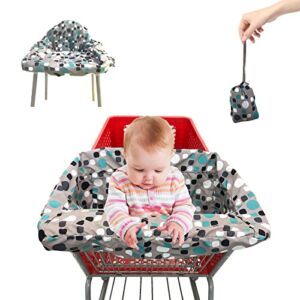 Pozico Shopping Cart Cover for Baby or Toddler/2-in-1 High Chair Cover/Machine Washable/Portable with Free Carry Bag(Easy Version, Bluepoint)