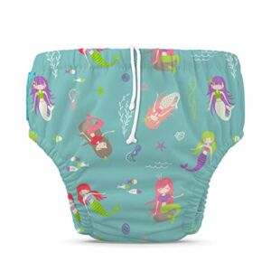Charlie Banana Baby Reusable and Washable Swim Diaper for Boys or Girls, Jade, Medium