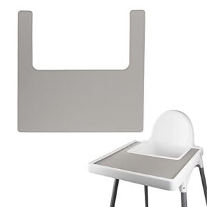 for IKEA Antilop High Chair Placemat,Placemat for IKEA High Chair Accessories,Durable Flexible Soft Conveient for Antilop High Chair Placemat (Grey)