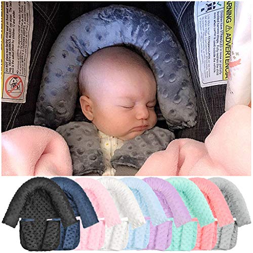 Reicety Baby Head Support Pillow for Car Seat,for 0-6 Months Infant Headrest with Matching Seat Belt Strap Covers,Newborn Lounger Pillow for Sleeping Babies Bed Mattress Cribs Neck Protection,Purple) | The Storepaperoomates Retail Market - Fast Affordable Shopping