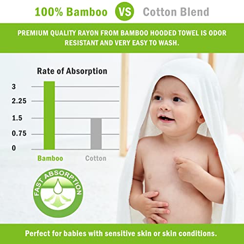 Cosy Family 3 Pack Bamboo Baby Hooded Towels, Ultra Soft Unisex Bath Towels for Babies,Toddler,Infant – Newborn Essential – Ultra Absorbent Toddler Towels for Baby Boy Girl – White | The Storepaperoomates Retail Market - Fast Affordable Shopping