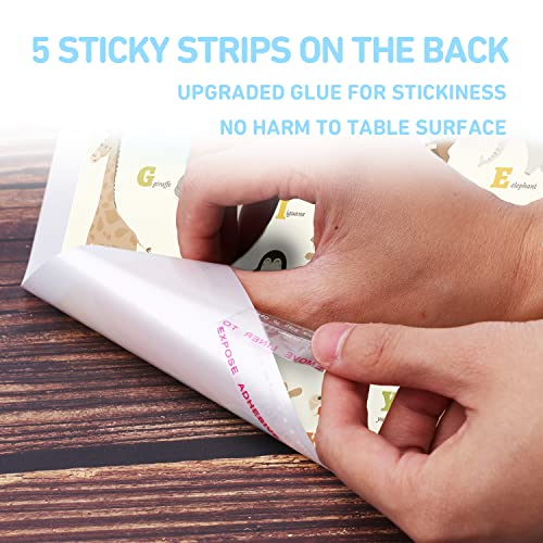 Disposable Stick-on Placemats 40 Pack for Baby & Kids, Restaurant Table Mats 12″ x 18″ Sticky Place Mats, Toddler Baby Placemat, Animal Alphabet Theme | The Storepaperoomates Retail Market - Fast Affordable Shopping