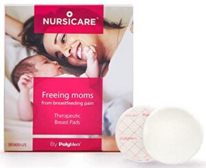 Shapes by PolyMem Nursicare Therapeutic Breast Pads for Wounded, Cracked, Painful Nipples, Pack of 6 Each, 2.5 Inch diameter pad