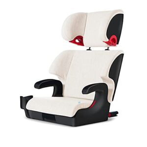 Clek Oobr High Back Booster Car Seat with Rigid Latch, Marshmallow (Crypton C-Zero Performance Fabric)