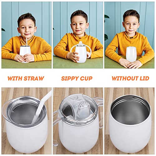 Kids Sippy Cup with Handle,8oz Spill Proof Insulate Kid Straw Tumbler with Lid,Stainless Steel Toddlers Cups with Straws,Vacuum Double Wall Toddler Transition Tumbler with Handle for School,Outdoor | The Storepaperoomates Retail Market - Fast Affordable Shopping