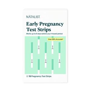 Natalist Pregnancy Test Strips Early Detection for Women Clear & Accurate Results Ease Your Mind up to 6 Days Before Missed Period – 15 Count