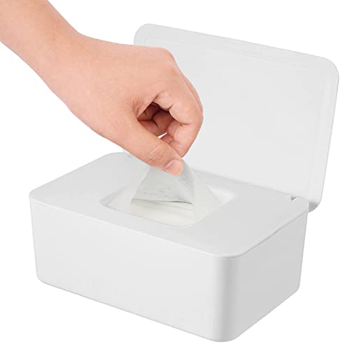 Wipes Dispenser, Wipe Holder for Baby & Adult, Seposeve Refillable Wipe Container, Keeps Wipes Fresh, Far from Dirty Wipes, Easy Open/Close Wipes Pouch Case, White | The Storepaperoomates Retail Market - Fast Affordable Shopping