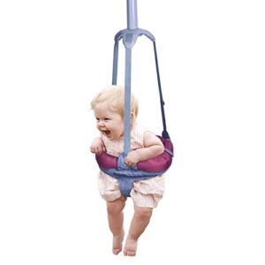 IECOPOWER Doorway Jumper, Durable Baby Door Bouncer & Swing Jumper with Steel Spring , 2 Colors to Choose, Adjustable Seat Bag, Easy Installation, Easy to Use for Ages 6 Months +.