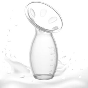 SYNPOS Breast Pump with Dust Cover., Made of Food Grade Silicone, Made of Edible Silicone, Thicker and More Suction Than Older Manual Breast Pumps.