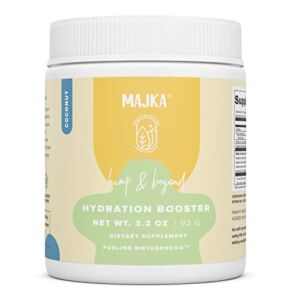 Majka Organic Hydration Booster Powder for Lactating, Nursing, Pregnant Moms, Safe Supplement for Pregnancy and Breastfeeding for Energy, Breast Milk Supply, Vegan, Gluten Free (Coconut, 30 Servings)