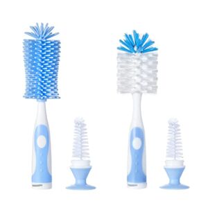 CHEMIMOSO Multifunctional Cleaning Brush,Baby Bottle Brush,Bottle Brush Cleaner Set 3, Blue