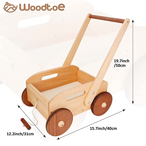 Woodtoe Wooden Baby Walker, Adjustable Speed Push Toys for Babies Learning to Walk, Natural Wood Push and Pull Learning Walking Educational Toy Gift for Toddler Boy Girl 1 2 3 Year (Patent Protection) | The Storepaperoomates Retail Market - Fast Affordable Shopping