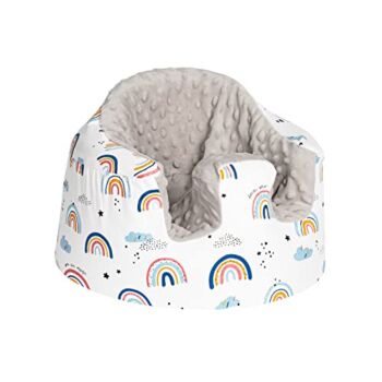 Solfres Seat Cover, Compatible with Bumbo Seat (Original), Ultra Soft and Cozy Minky Fabric Seat Cover, Washable Bumbo Seat Protector, Cartoon Rainbow | The Storepaperoomates Retail Market - Fast Affordable Shopping