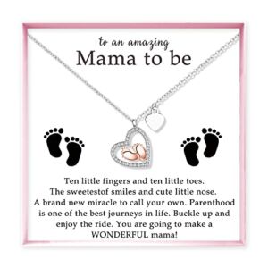 Mom to Be Gift, New Mom Gifts – Mommy Necklaces for Women, Pregnant Mom Gifts, Jewelry Gifts for Pregnant Women, Pregnant Wife, Expecting Mom, Mommy to Be, New Mother, First Time Mom